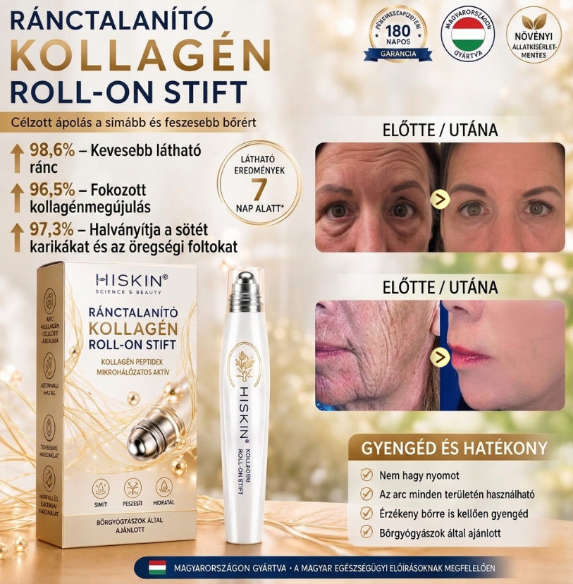 HISKIN® Golden Silk Protein Peptide Beauty Pen — Célzott szépségápolás a ráncok, szemkörnyék és ajkak ápolására | Látható eredmény már 3 nap alatt ✨
