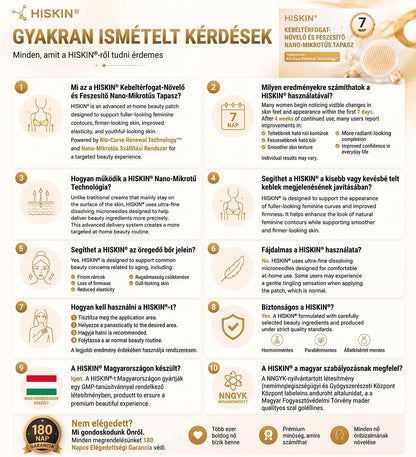 HISKIN®🏆 Mellvolumen, Emelés és Feszesítés Támogatására Szolgáló Nano Mikrotűs Tapasz Volufiline + Exosome + Rézpeptid Formula Sejtmegújító Technológiával Támogatva