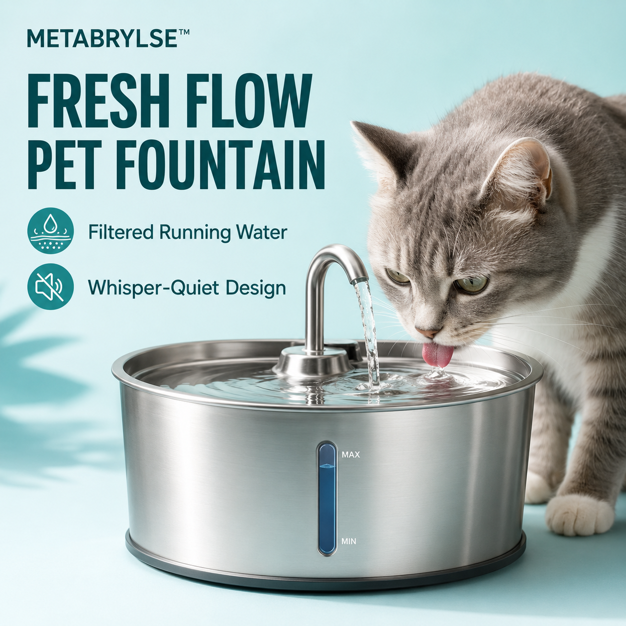 METABRYLSE™ Fresh Flow Pet Fountain