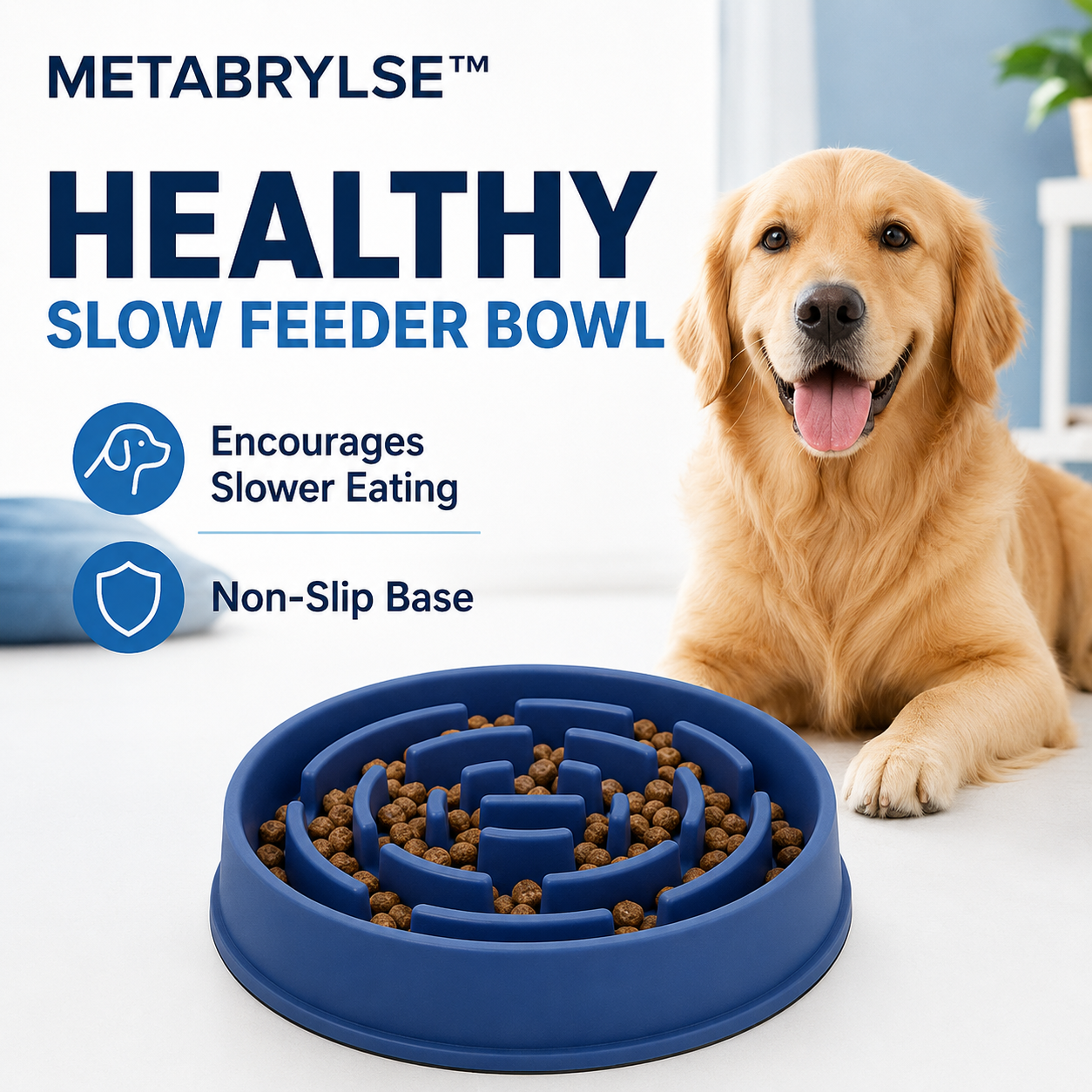 METABRYLSE™ Healthy Slow Feeder Dog Bowl